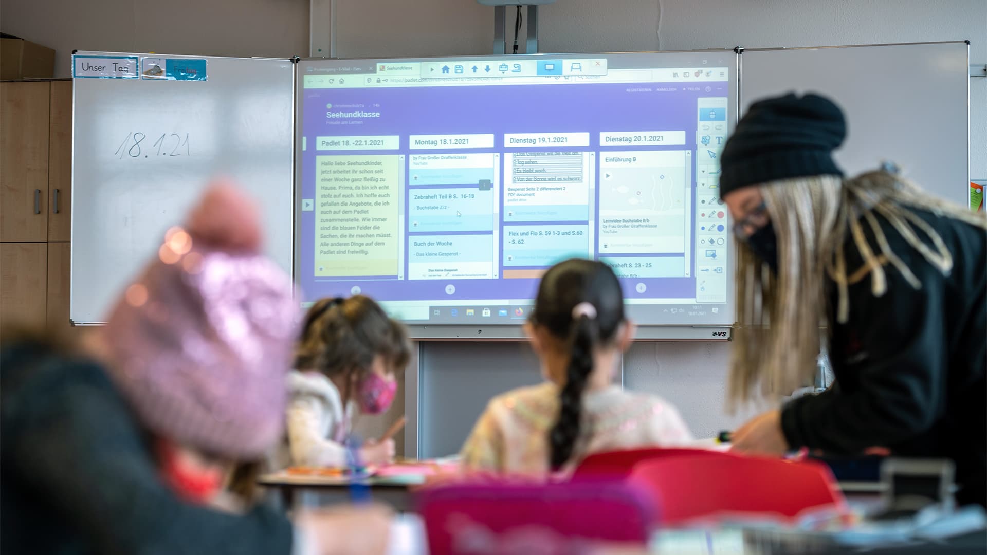 Digitaler Unterricht im Klassenzimmer
